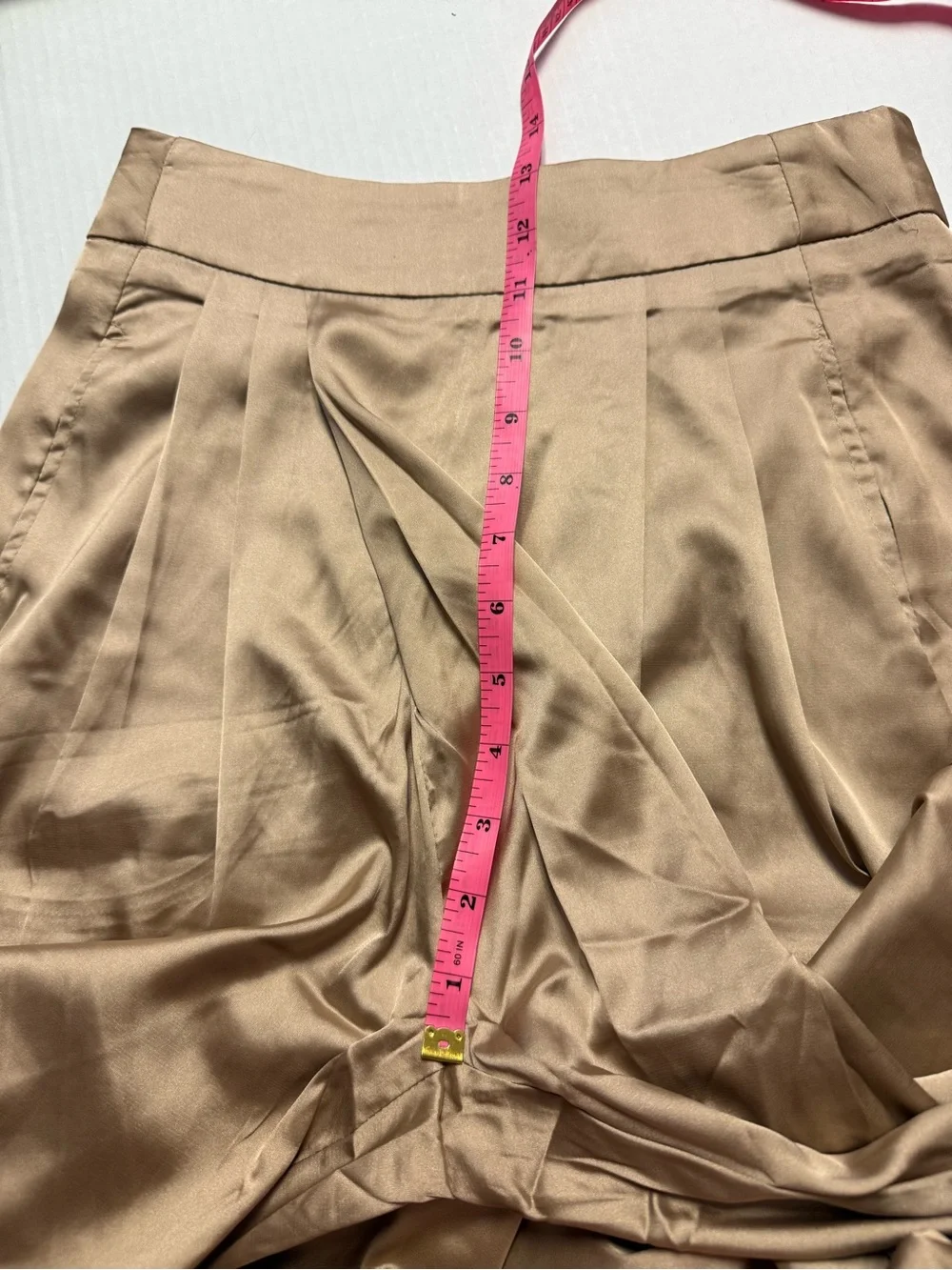 MARBLE Bronze Satin SET Top and Pleated Trouser Pants NEW Size Small